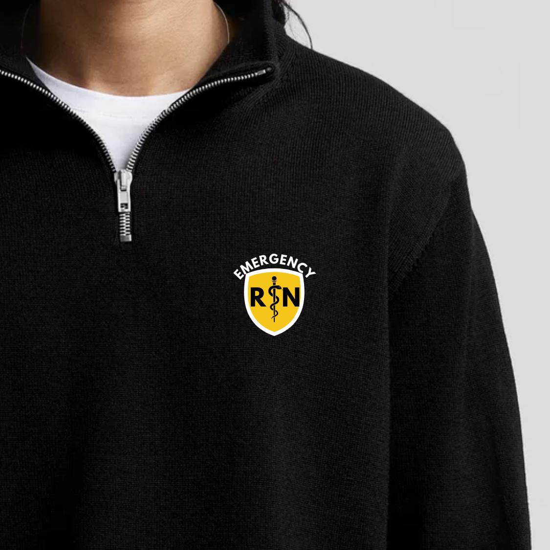 Custom Unit + RN Caduceus Logo - Quarter Zip